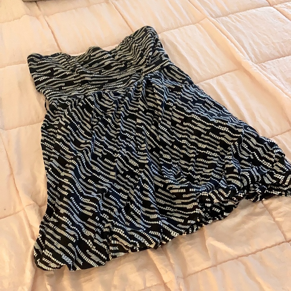 Strapless mini dress